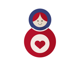 Matryoshka, russian nesting dolls clipart