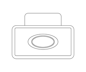 Cosmetic cream in jar free black and white clipart