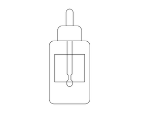 Cosmetic bottle black and white clipart