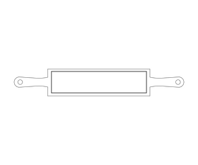 Cutting board, chopping board black and white clipart