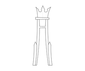 Giant swing bangkok black and white clipart