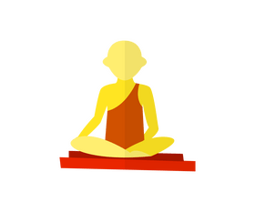 Thai monk free clipart
