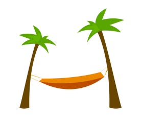 Hammock bed drawing clipart