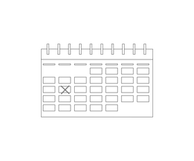 Calendar free black and white clipart free download