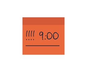 Time paper sticker clipart