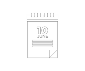 Calendar black and white clipart free download