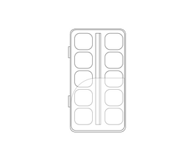 Children watercolor palette black and white clipart