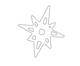 Star black and white clipart