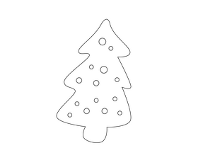 Gingerbread cookie black and white clipart