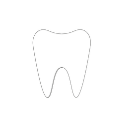 Bad tooth black and white clipart