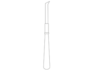 Dental scraper illustration black and white clipart