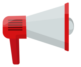 Hand megaphone speaker clipart