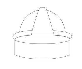 Firefighter helmet black and white clipart