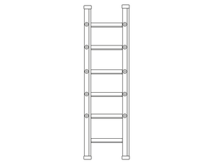 Stairs illustration black and white clipart