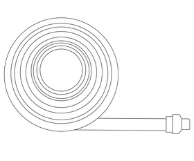 Fire hose illustration black and white clipart