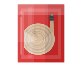 Cartoon fire hose box clipart