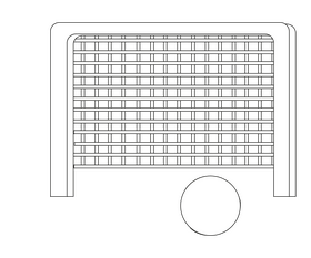 Football goal illustration black and white clipart