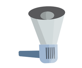 Cartoon megaphone speaker clipart