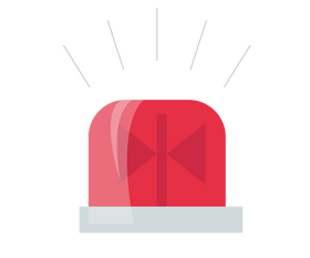 Police red siren light clipart