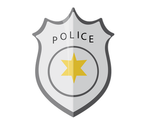 Cartoon police badge clipart