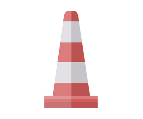 Cartoon traffic cone clipart