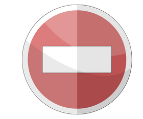 Do Not Enter road sign clipart