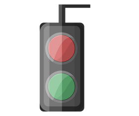 Cartoon pedestrian traffic light clipart