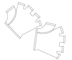 Purple fitness gloves, weight lifting gloves black and white clipart