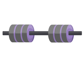 Gym barbell illustration clipart