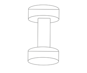 Girls exercise dumbbell cartoon black and white clipart