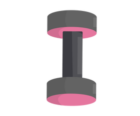 Girls exercise dumbbell cartoon clipart