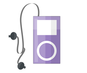 Music player, ipod drawing clipart