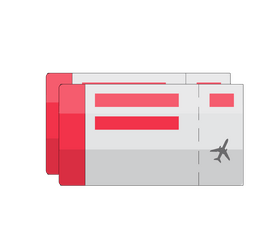 Airline plane tickets clipart