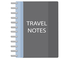 Travel notebook clipart