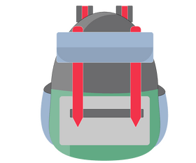 Tourist backpack clipart