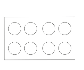 Watercolor paint palette black and white clipart