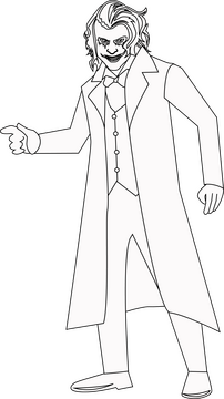 Joker black and white clipart