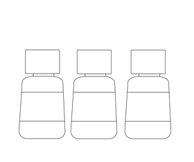 Set of color tubes black and white clipart