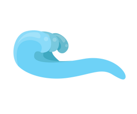 Cartoon ocean waves clipart
