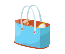 Free beach bag clipart