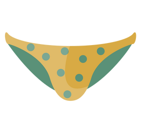 Ladies swimwear panties clipart