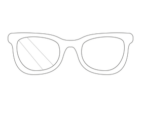 Sunglasses, eye glasses black and white clipart