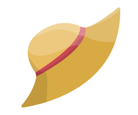 Summer beach hat illustration clipart