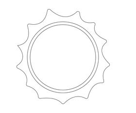 Free sun black and white clipart