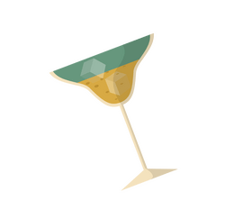 Beach martini cocktail clipart