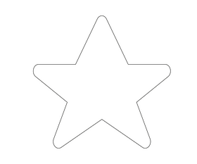 Starfish cartoon black and white clipart