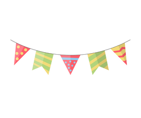 Party garland clipart