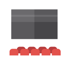 Cinema screen drawing clipart