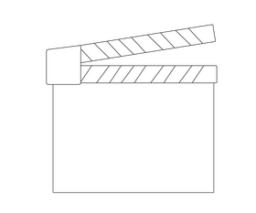 Film, movie cracker black and white clipart