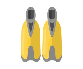 Cartoon diving flippers clipart